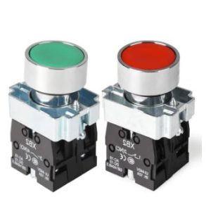Push Button Switch 2 PCS SPST Red (1NO 1NC) Green (1 NO 1NC)